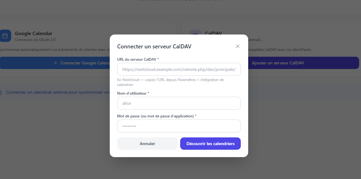 Description de la capture