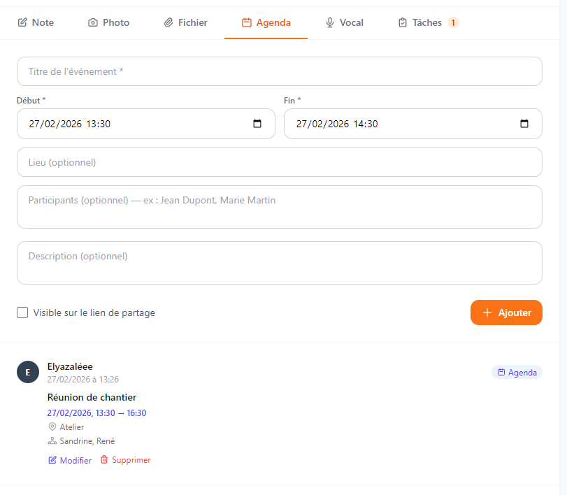 Description de la capture